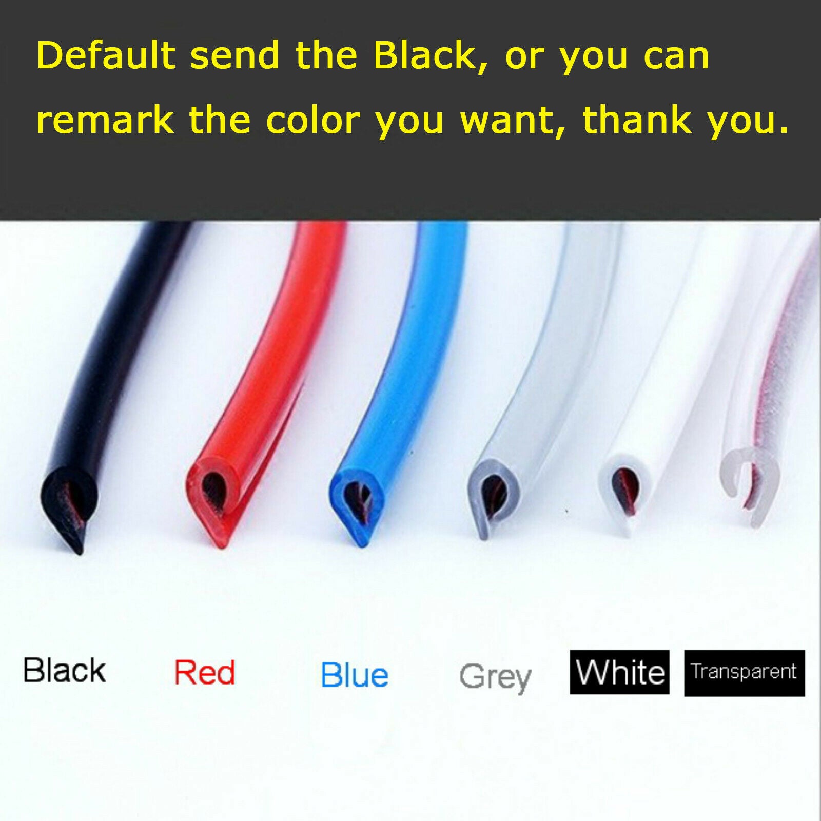 Car Door Edge Guard Trim Molding Rubber Seal Strip Scratch Protector 16FT/5M