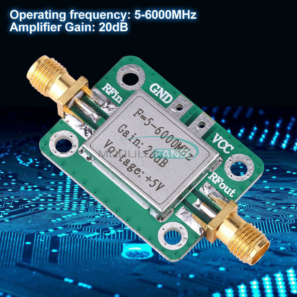20dB 5M~6GHz RF Broadband Signal Amplifier Board Gain Power Amplifier Module