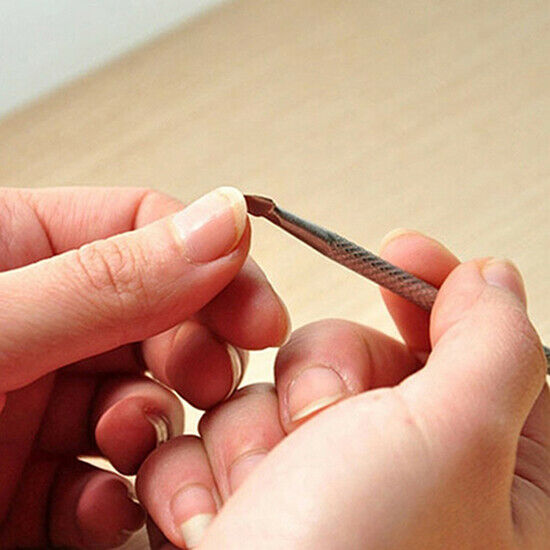 Stainless Steel Cuticle Nail Pusher Remover Double Ended Pedicure Tool Utility