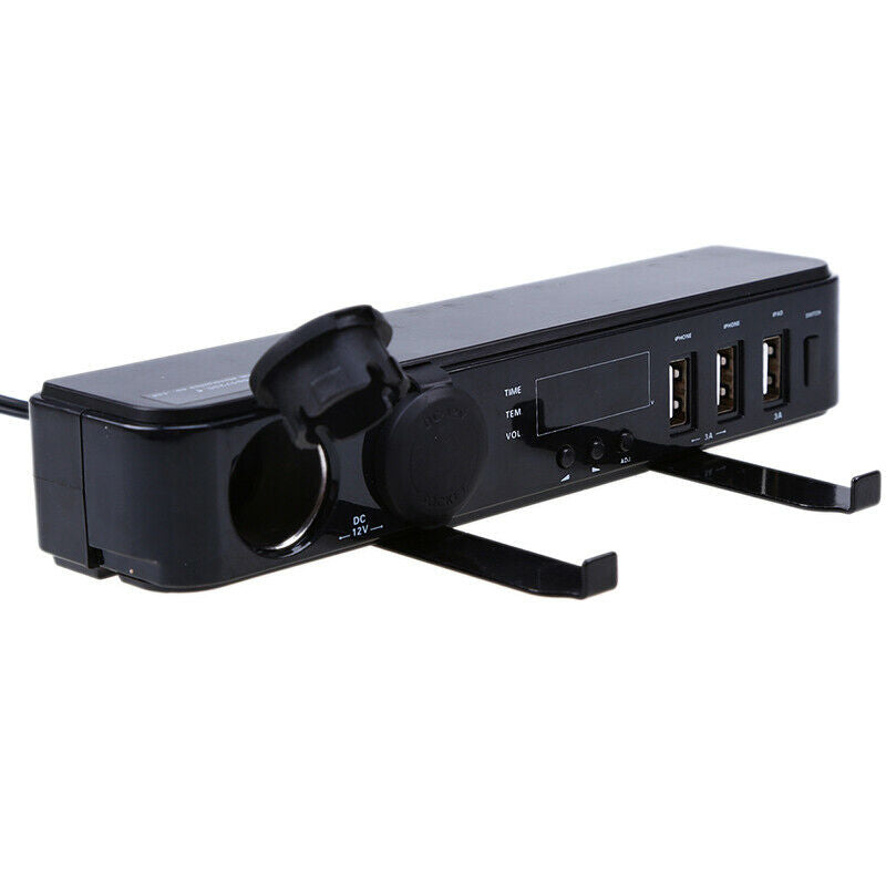 Car Cigarette Lighter Socket Splitter Multiple USB Charger Power Adapter Black