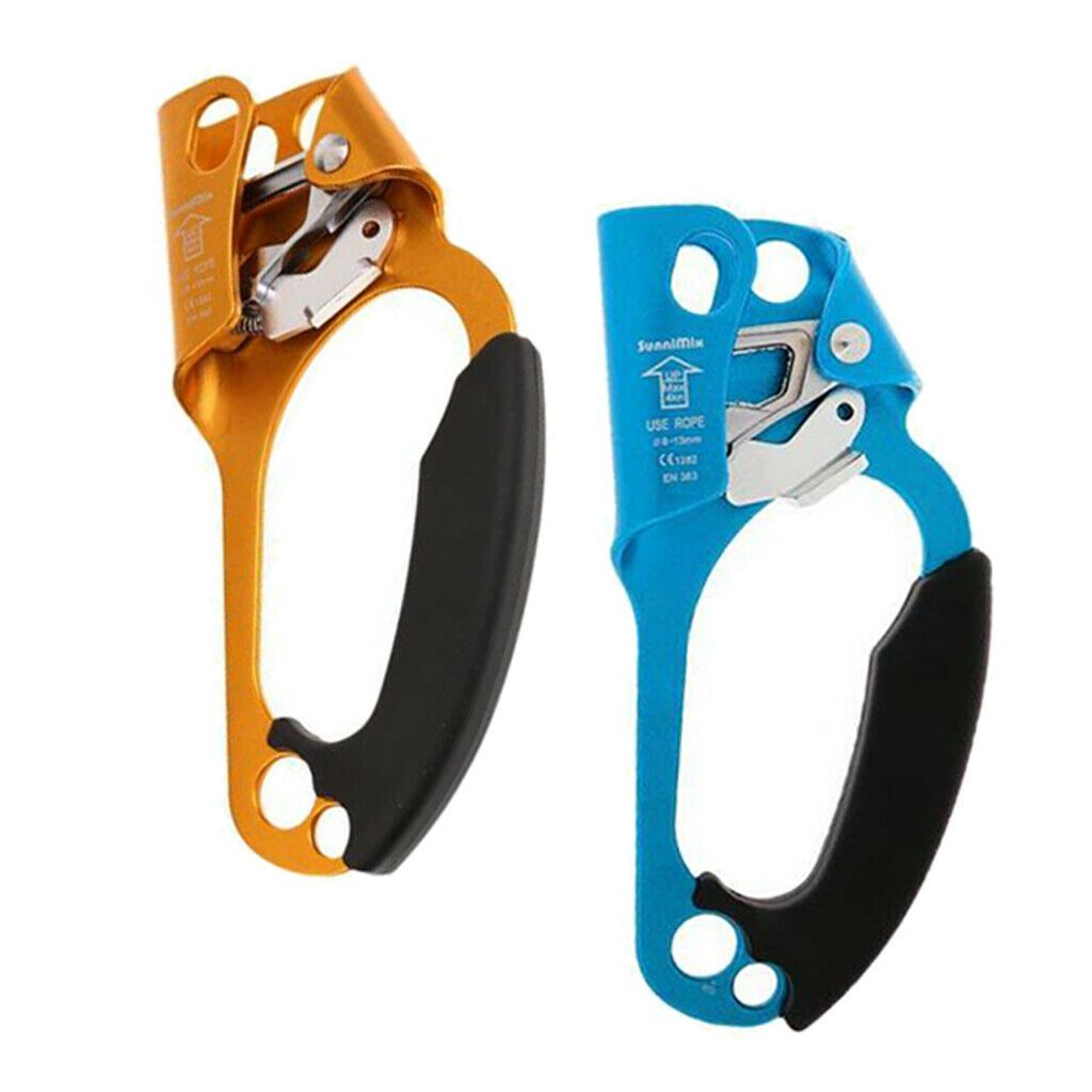 2Pcs Rock Climbing Right Hand Ascender Riser fit 8-13mm Rope Clamp Grasp Device