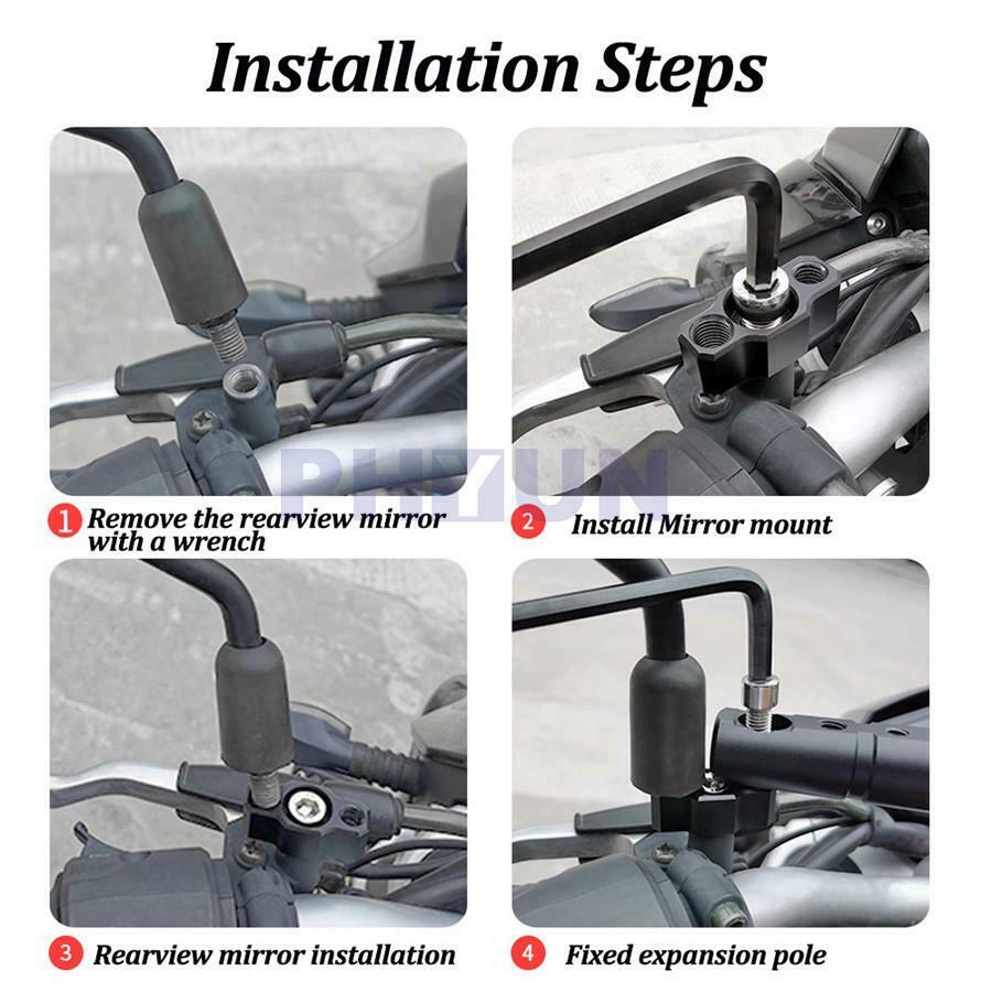 1x Motorcycle Headlight Bracket Lamp Holder Clamp Adjustable For 25mm Fork Tube