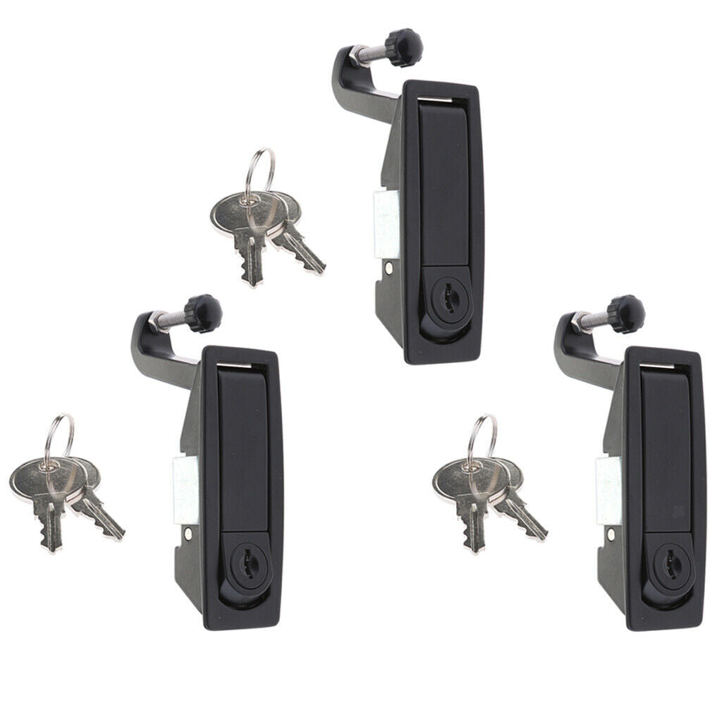3x Flush Lever Door Latch Compression Lock Adjustable Latches for Marine, Boat,
