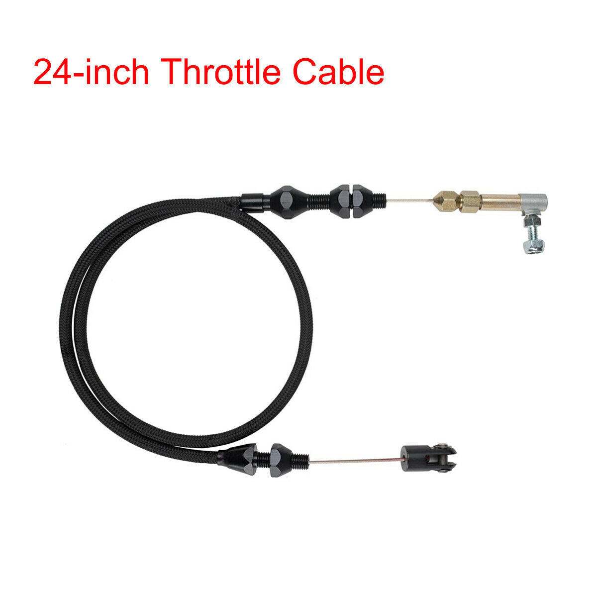 24-inch Universal Braided Stainless Steel Throttle Cable Suitable For Mopar Ford