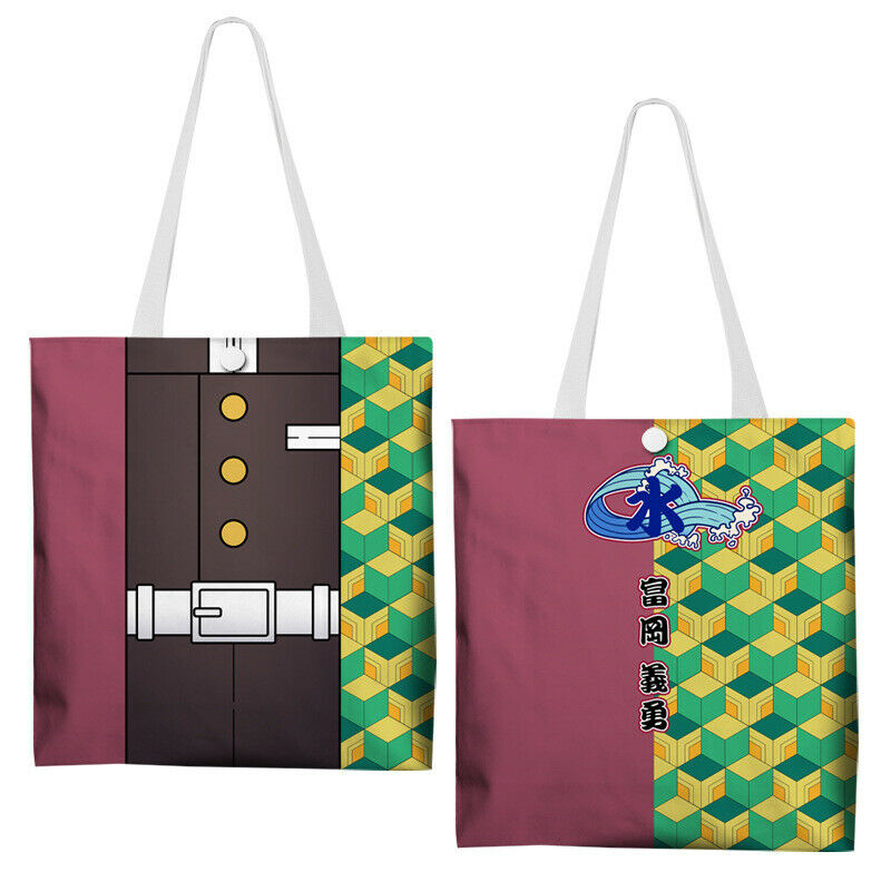 Demon Slayer Kimetsu no Yaiba Tomioka Giyuu Canvas Bag Shoulder bags Handbag B