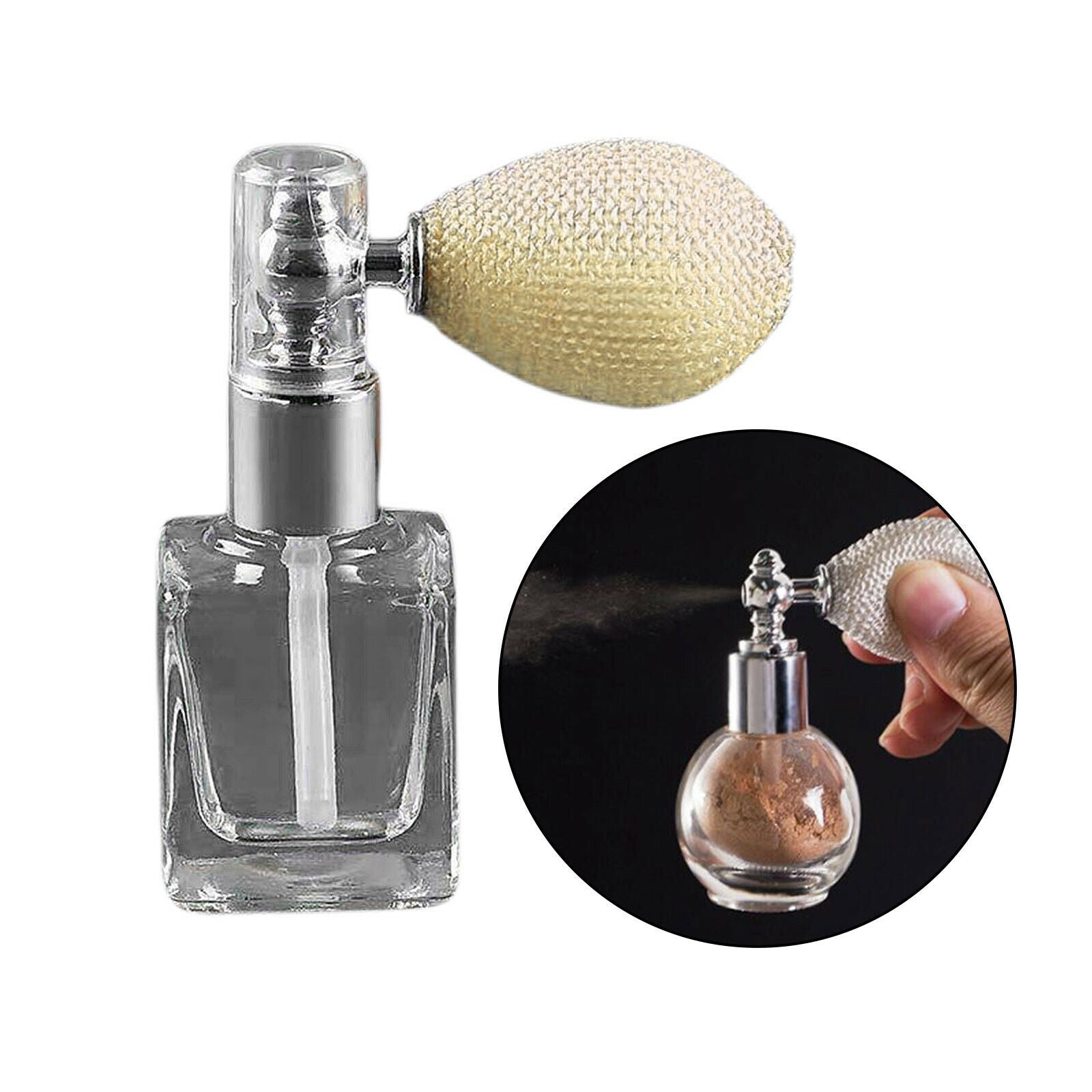 Highlighter Powder Spray Bottle Glitter Face Beauty Makeup Spray Square