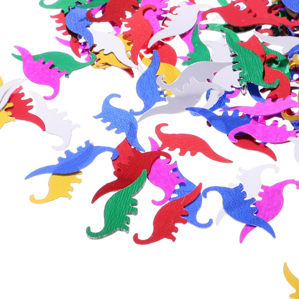 Funny Colorful Dinosaur Table Confetti Birthday Party Table Decorating Kit