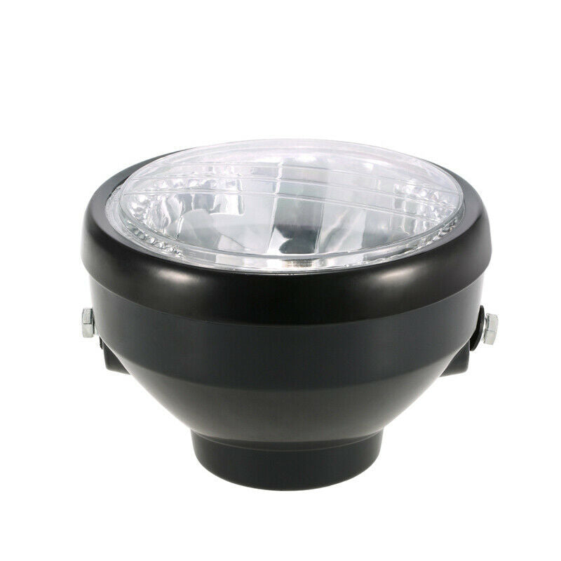 7inch Retro Cover LED Motorcycle ATV Bike Headlight Turn Signal Light Amber Lamp