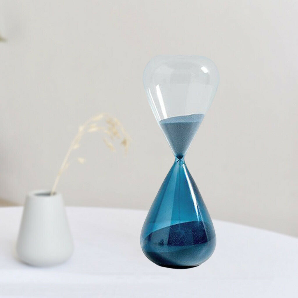 18cm Modern Hourglass Desktop Clock Sand Timer Home Office Table White 10mins