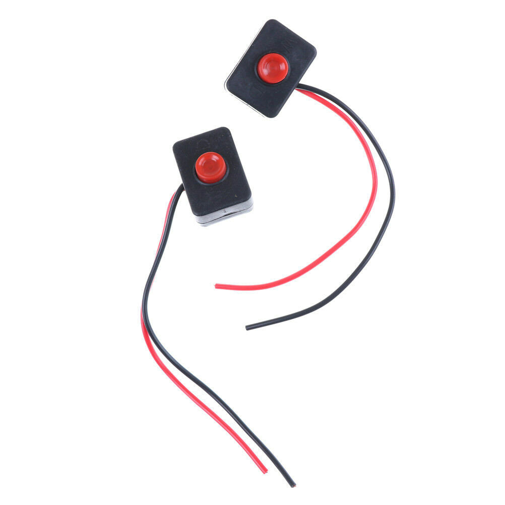 2PCS DC 12V 2A Adhesive Base Push Button Action Wired Switch for.l8