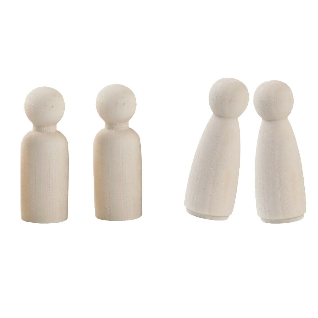 10x hardwood male / female natural unfinished wooden pegs