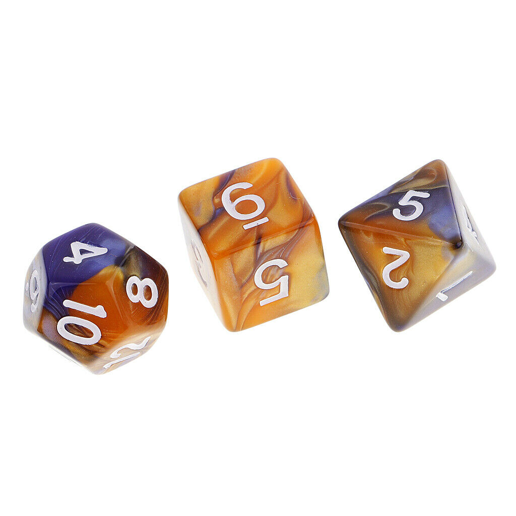 21 Pieces Multi Side Dice d4-d20 Casino Dices for Board Game Dices Toys