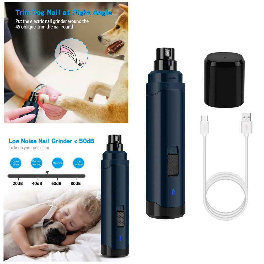 2- Electric Dog Nail Grinder Clippers Trimmer Pet Claw Care