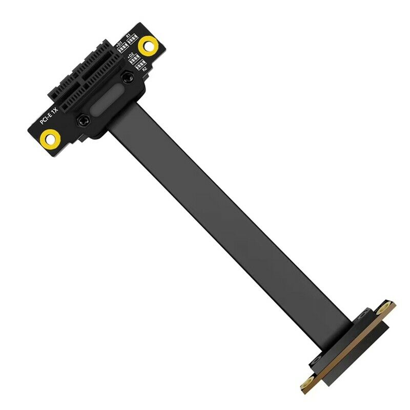 PCI Express 36Pin 1X Extension Cable with 12V/3.3V Power LED Dual Vertical 90 L3