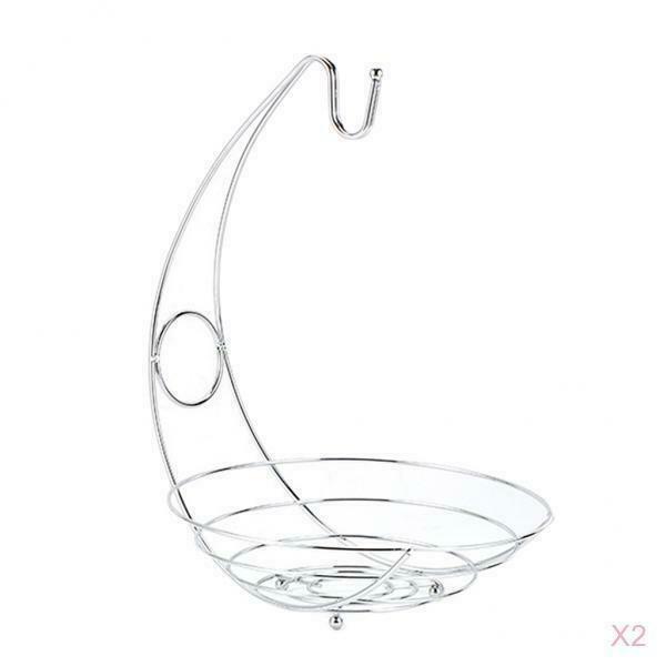 2pcs Banana Hook Hanger Tree Fruits Bowl Basket Stand