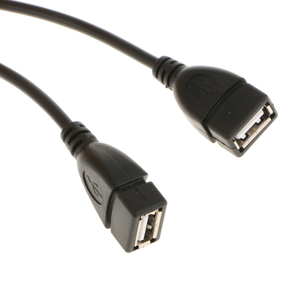 30CM/1ft USB 2.0 Male To Dual USB Female Charger Cable Wire Plug and Play