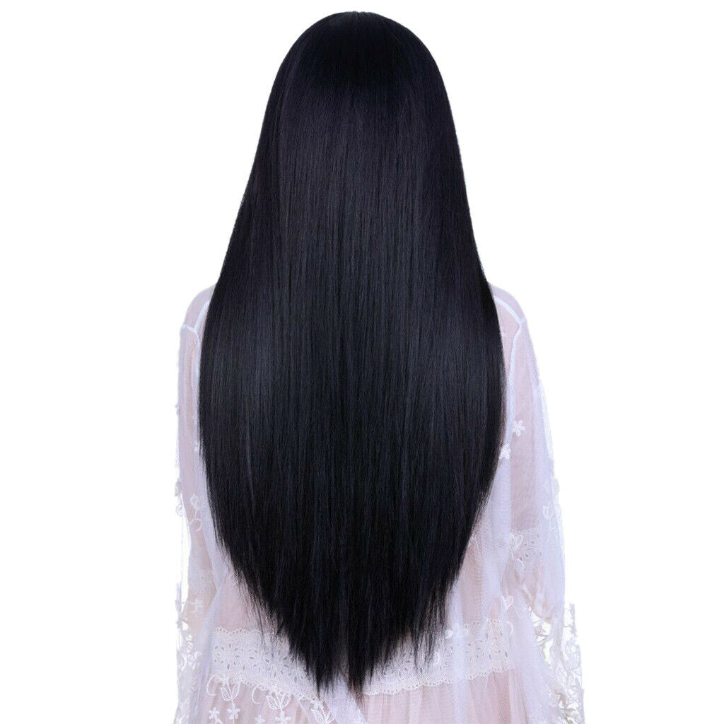 Women's Wig Long Full Natural Straight Wigs Black Ladies Synthetic Wig Synthetic