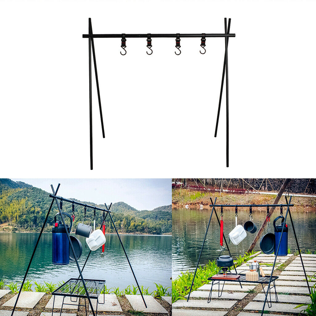 Aluminum Alloy Hanging Rack 8kg Outdoor Camping Triangular Clothes Cookware Rack