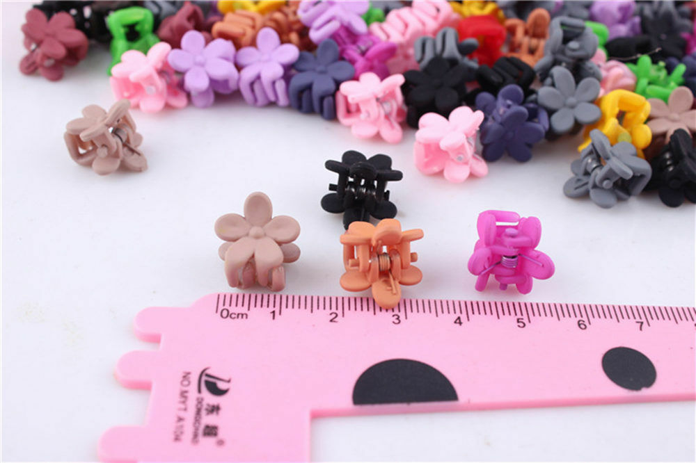 30 PCS Cute Mini Kids Baby Girls Candy Hairpins Claw Hair Clips Clamp Flower USA