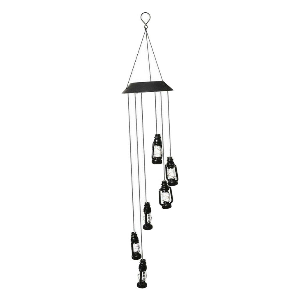 Lamp Shaped Solar Wind Chime, Color-Changing Mobile LED Solar Wind Chime Outdoor