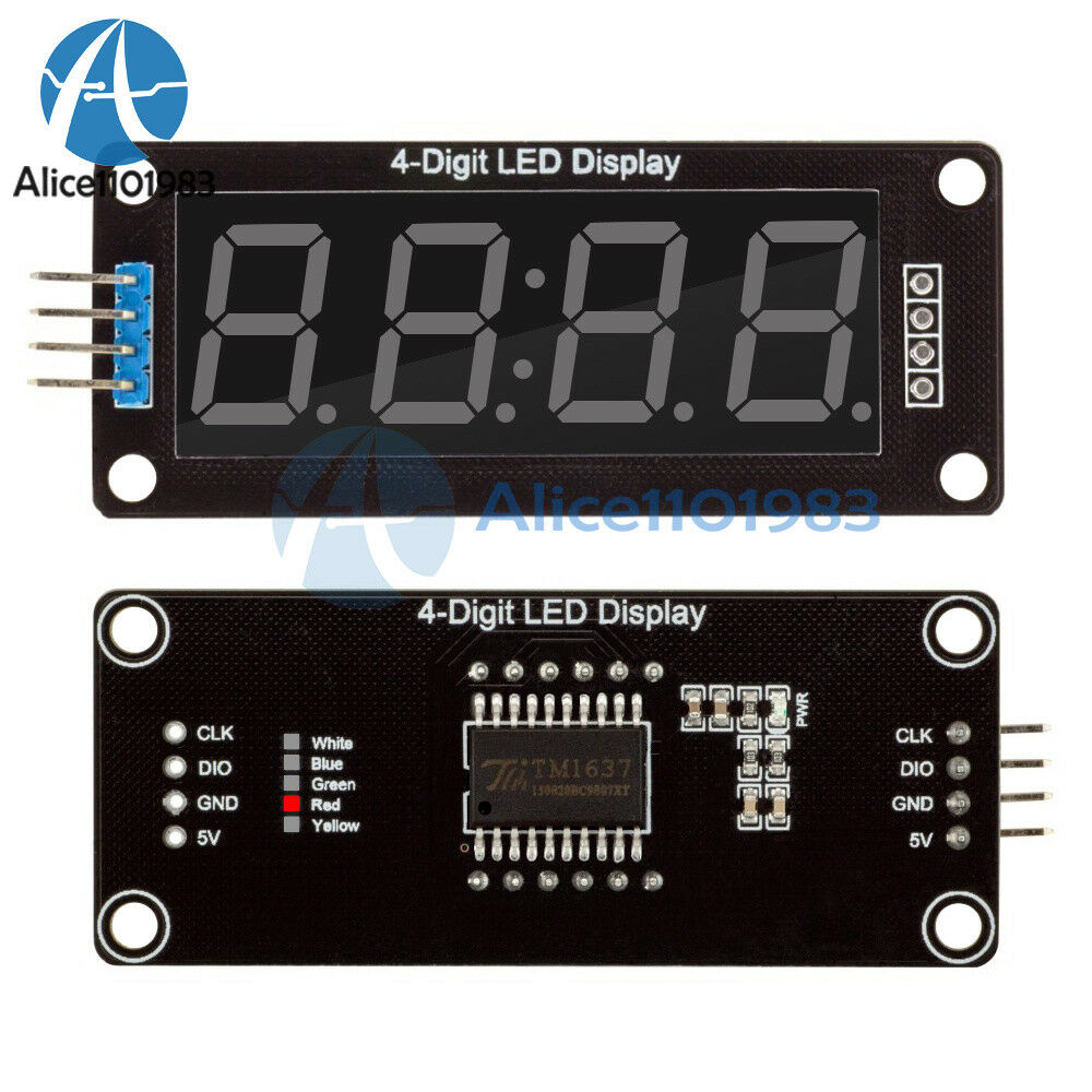 0.56 Inch TM1637 4-Bits Red Digital LED Display Clock Tube Display for Arduino