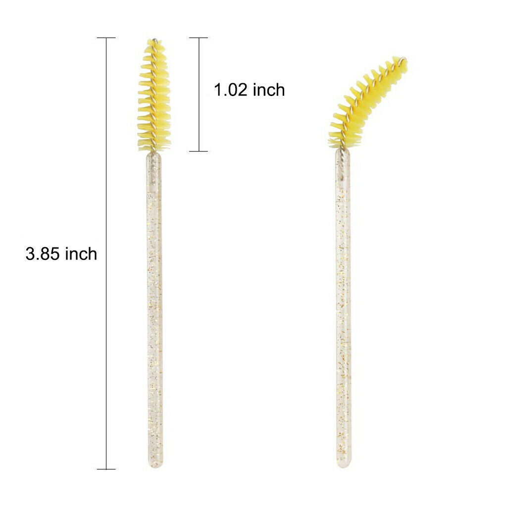 200-piece Disposable Eyelash Brushes Crystal Rod Mascara Wands Makeup Tool