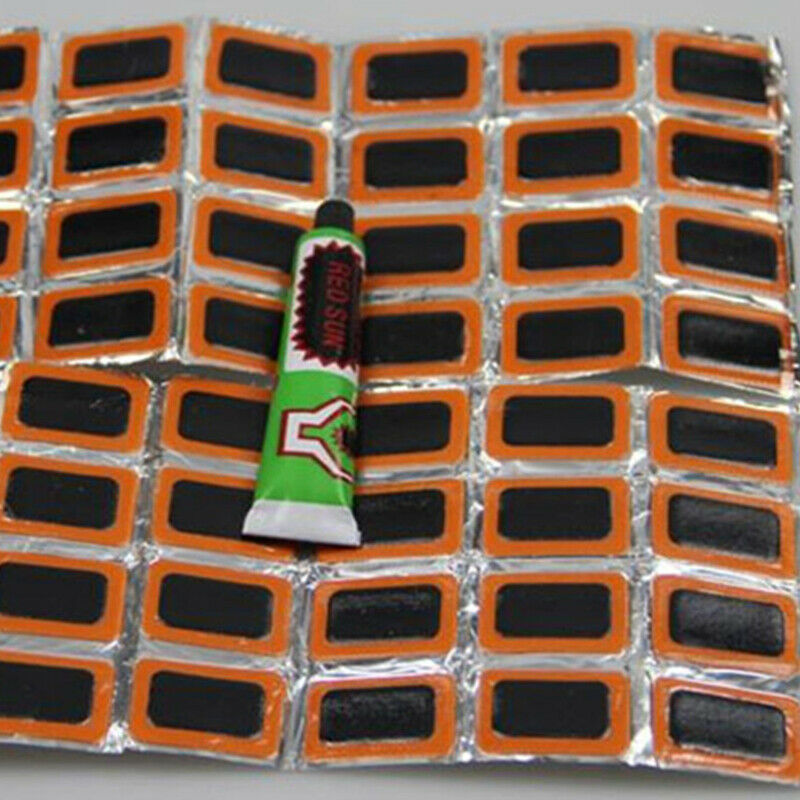 48PCS Square Rubber Bicycle Tire Patch Cycle Repair Tools  Puncture Repai.l8