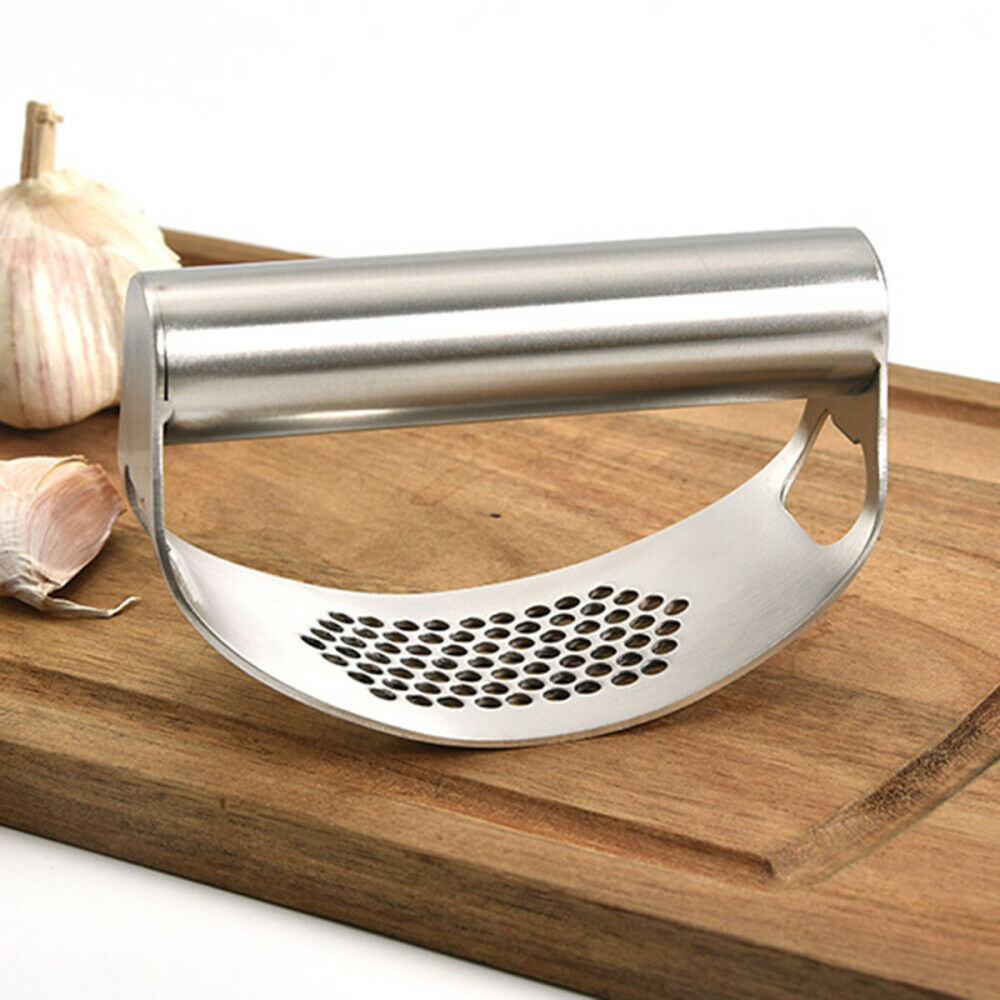 2in 1 Garlic Press Chopper Grinding Multi-function Bottle Opener Stainless Steel