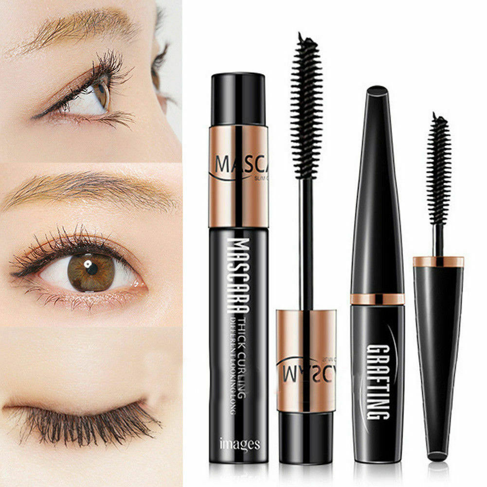 2Pcs/set DDK 4D Silk Fiber Lash Eyelashes Long Extension Waterproof Mascara