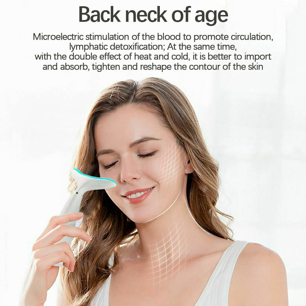 Neck Massager Tightening Photon Photon Vibration Device. LED for Skin Care