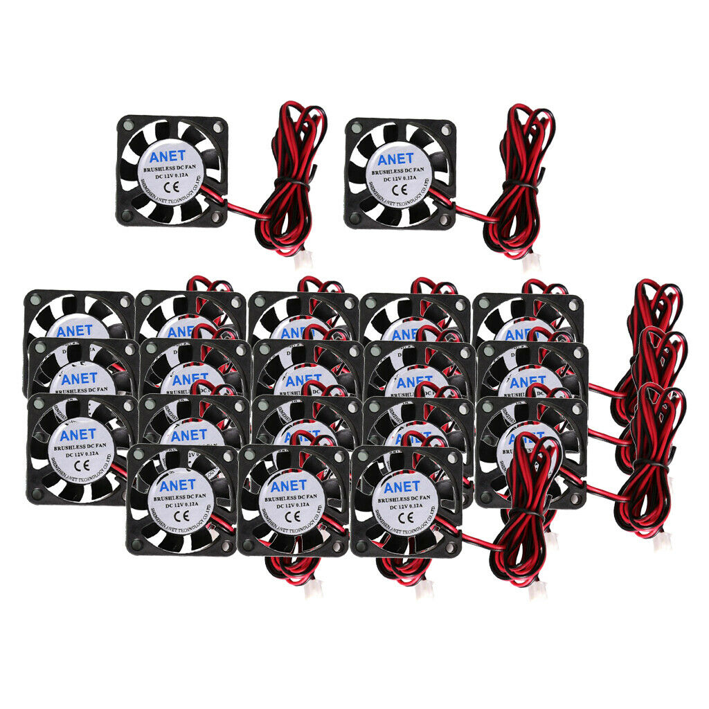 20Pcs/Set DC 12V 40mm Desktop PC Case CPU Cooler Brushless Cooling Quiet Fan