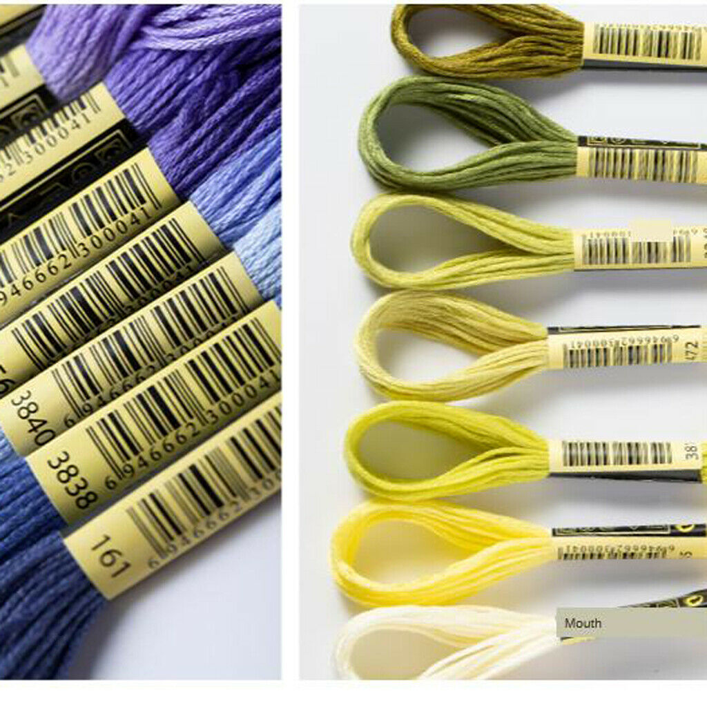 50Pcs/set Rainbow Color Cotton Craft Cross Stitch Embroidery Thread Floss