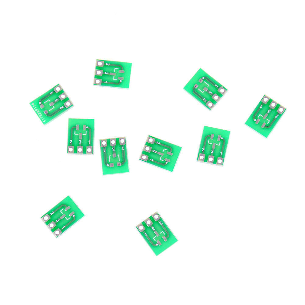 10pcs Double-Side SMD SOT23-3 to DIP SIP3 Adapter PCB Board DIY Converte.l8