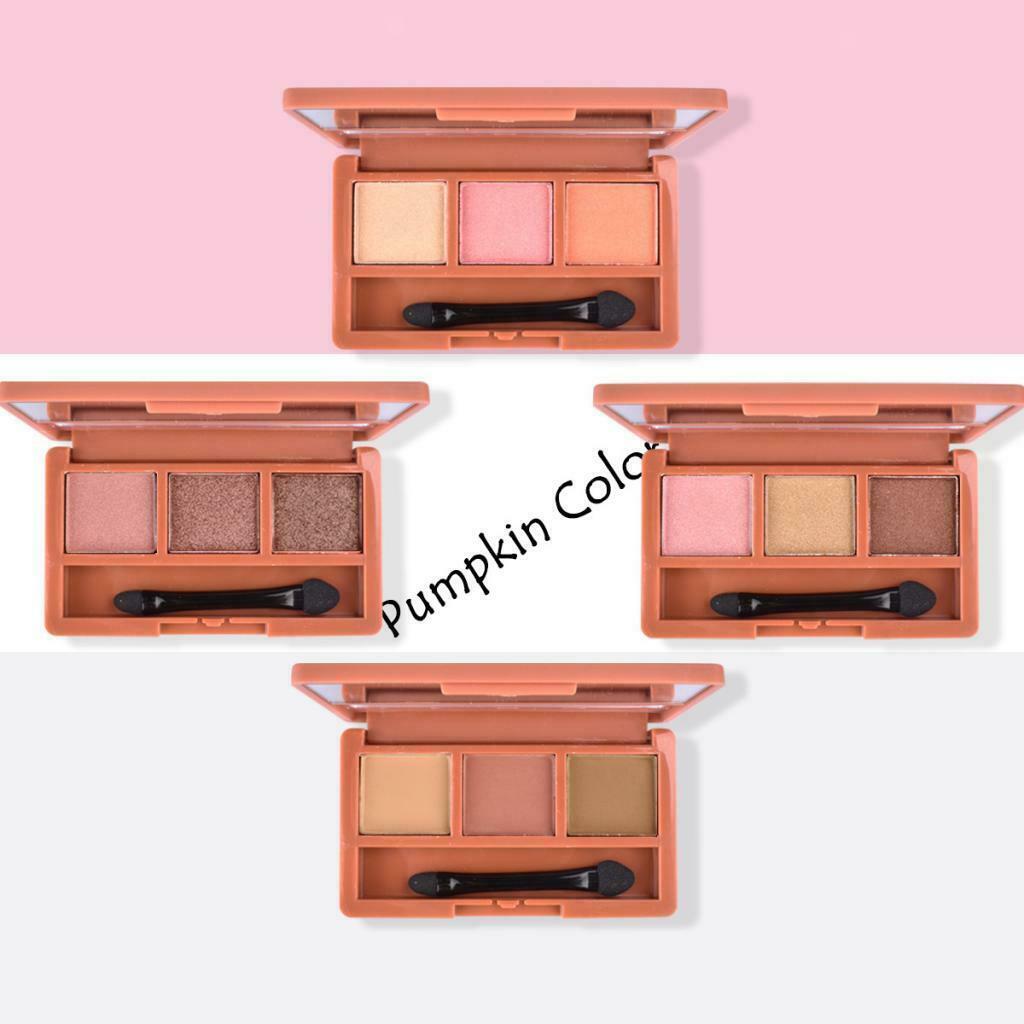 3 Colors Long-lasting Natural Shimmer Matte Eyeshadow Makeup Powder Palette #B