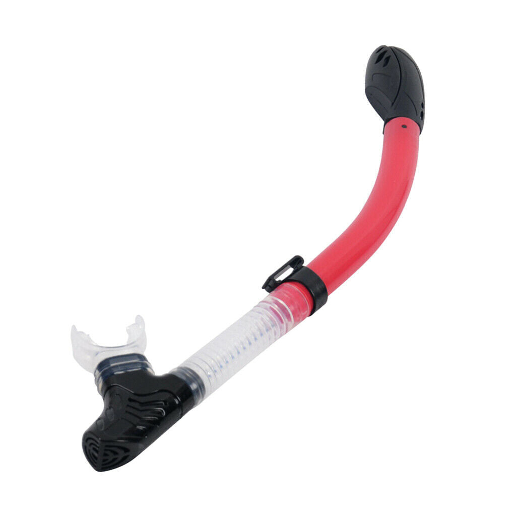 Full Dry Snorkel Tube Silicone Mouthpiece for Scuba Diving Snorkeling Red