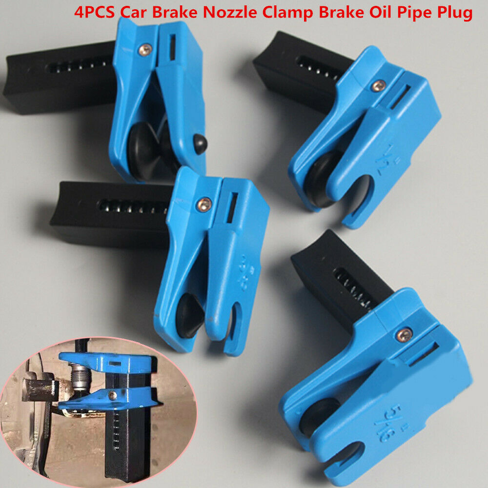 4PCS Brake Nozzle Clamp Brake Oil Pipe Plug Brake Tube Prevent Oil Spills Part