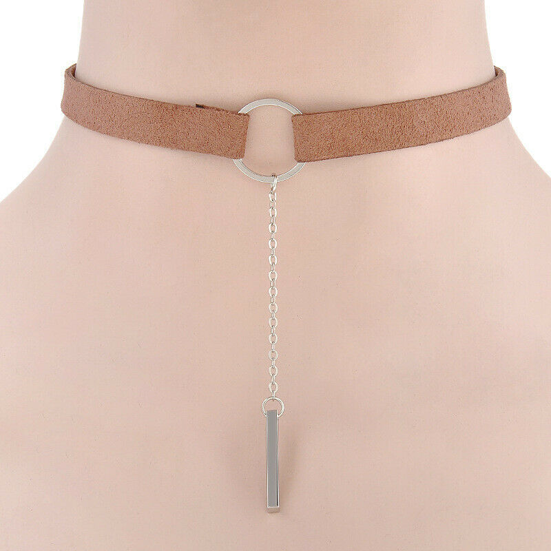 Choker Collar Chain Pendant Necklace Party Prom Fancy Elegant Decor Coffee