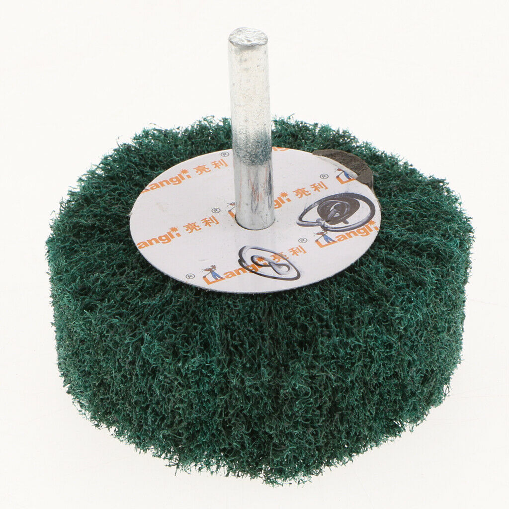 Non Woven Abrasive Wheel Grinding Polishing Tools 60 x 25 x 6mm Green