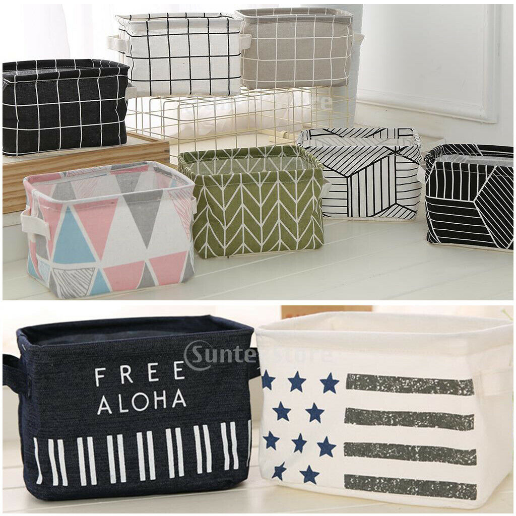 Desk Box Holder Organizer Case Jewelry Cosmetics Storage Basket  White