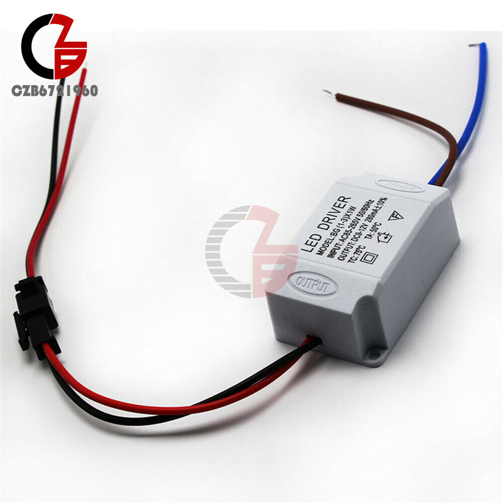 2PCS AC 3X1W 85V-265V to DC 12V LED Electronic Transformer Power Supply Driver