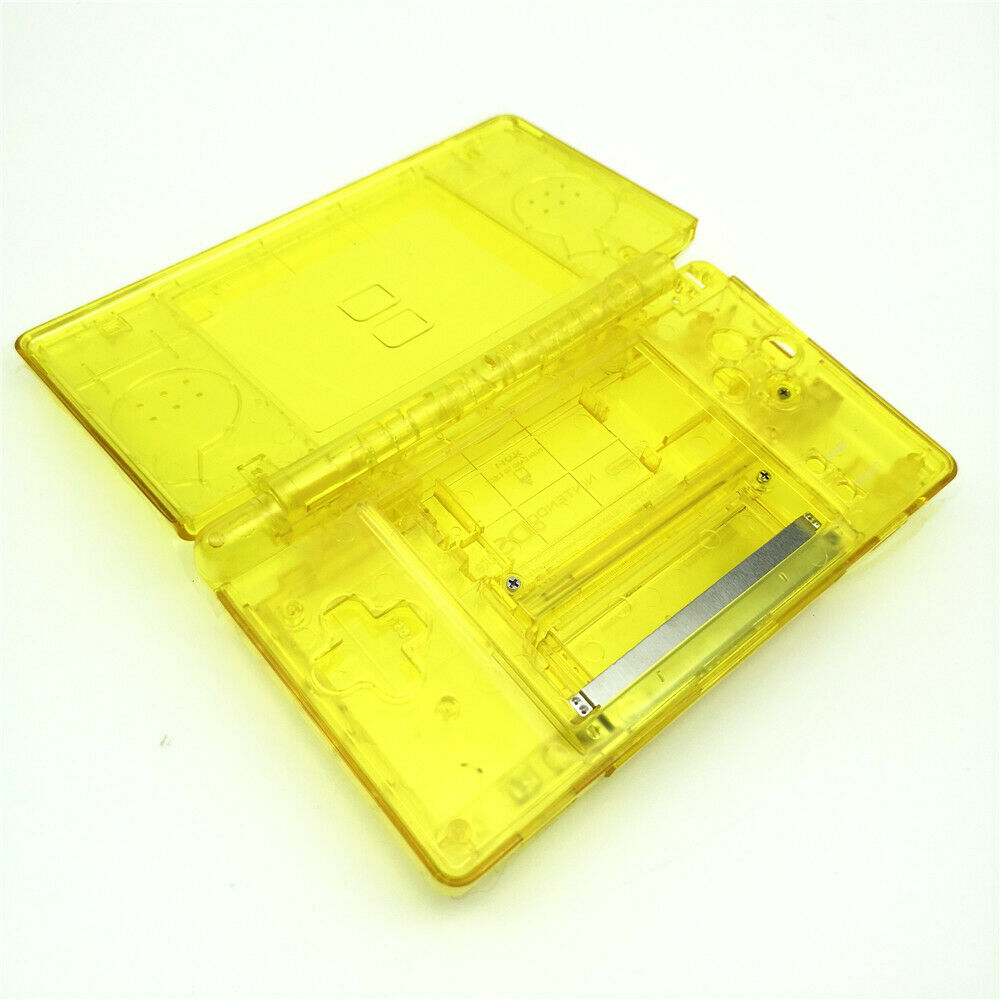 New Clear Yellow Full Housing Shell Case Buttons Tool Kits for Nintendo DSl NDSL