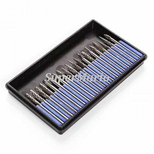 Rotary Burr Set Drill Dremel Tool Wood 3mm Shank Carbide Tungsten Bits Grinding