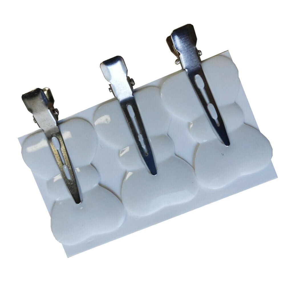 Pack of 4 Seamless No Bend Pin Curls Clips Bangs Clip Butterfly White