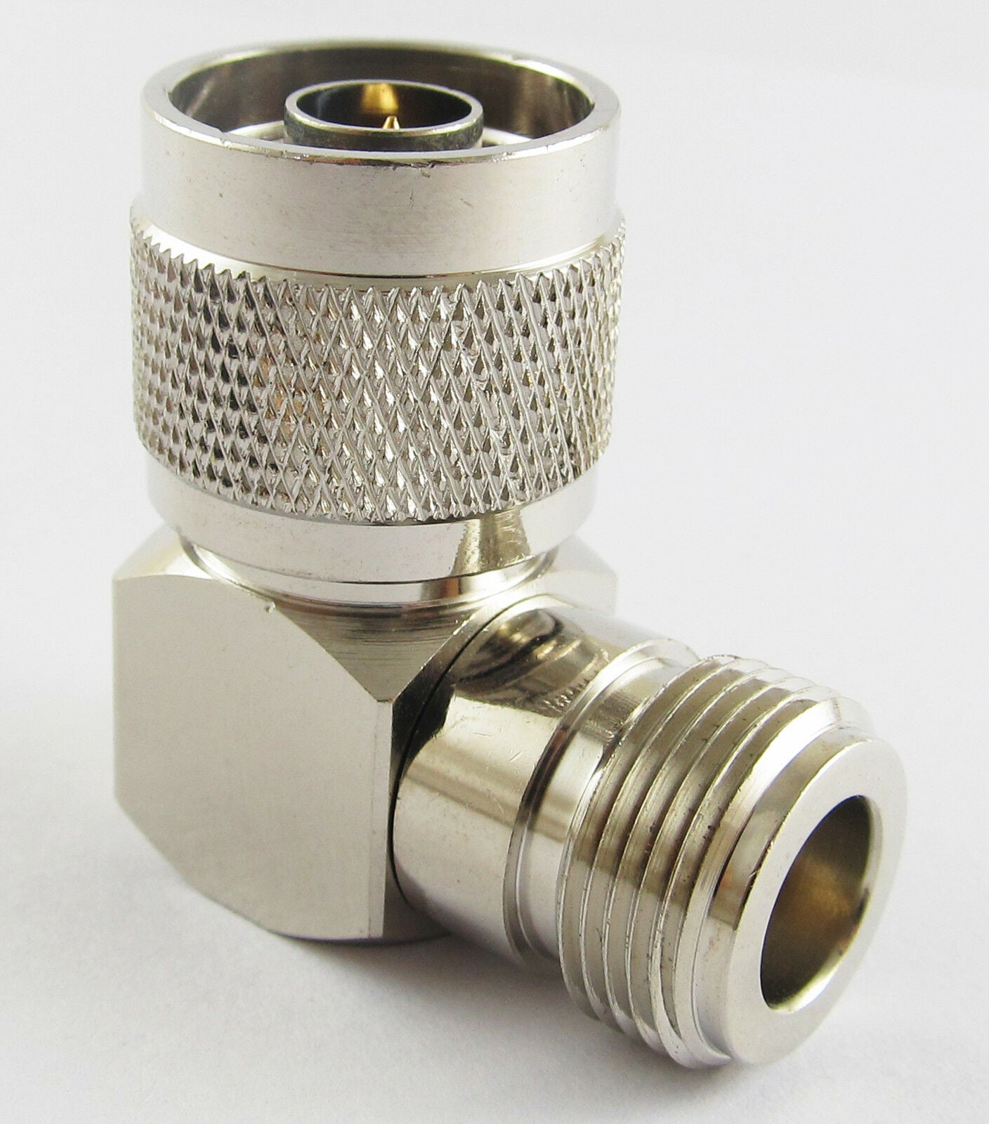 1pc Brass N Male Plug to N Jack Female Right Angle RF Coaxial Adapter Connector