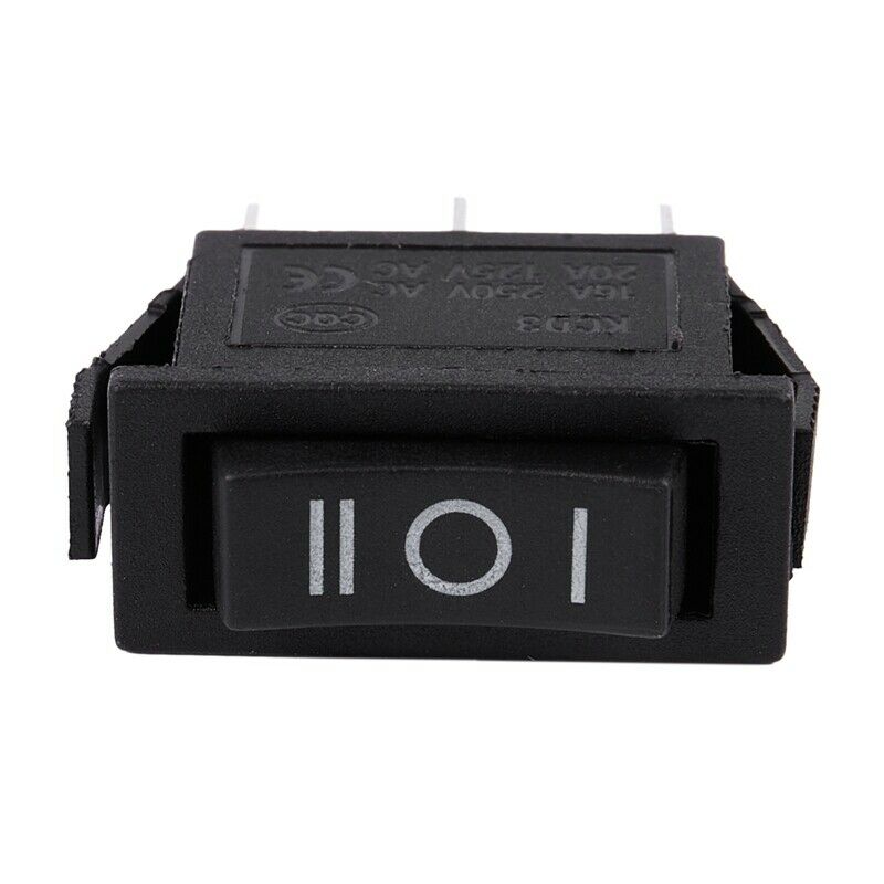 AC15A/250V 20A/125V 3 Pin SPDT ON-OFF-ON 3 Position Snap Rocker Switch R1Q1Q1