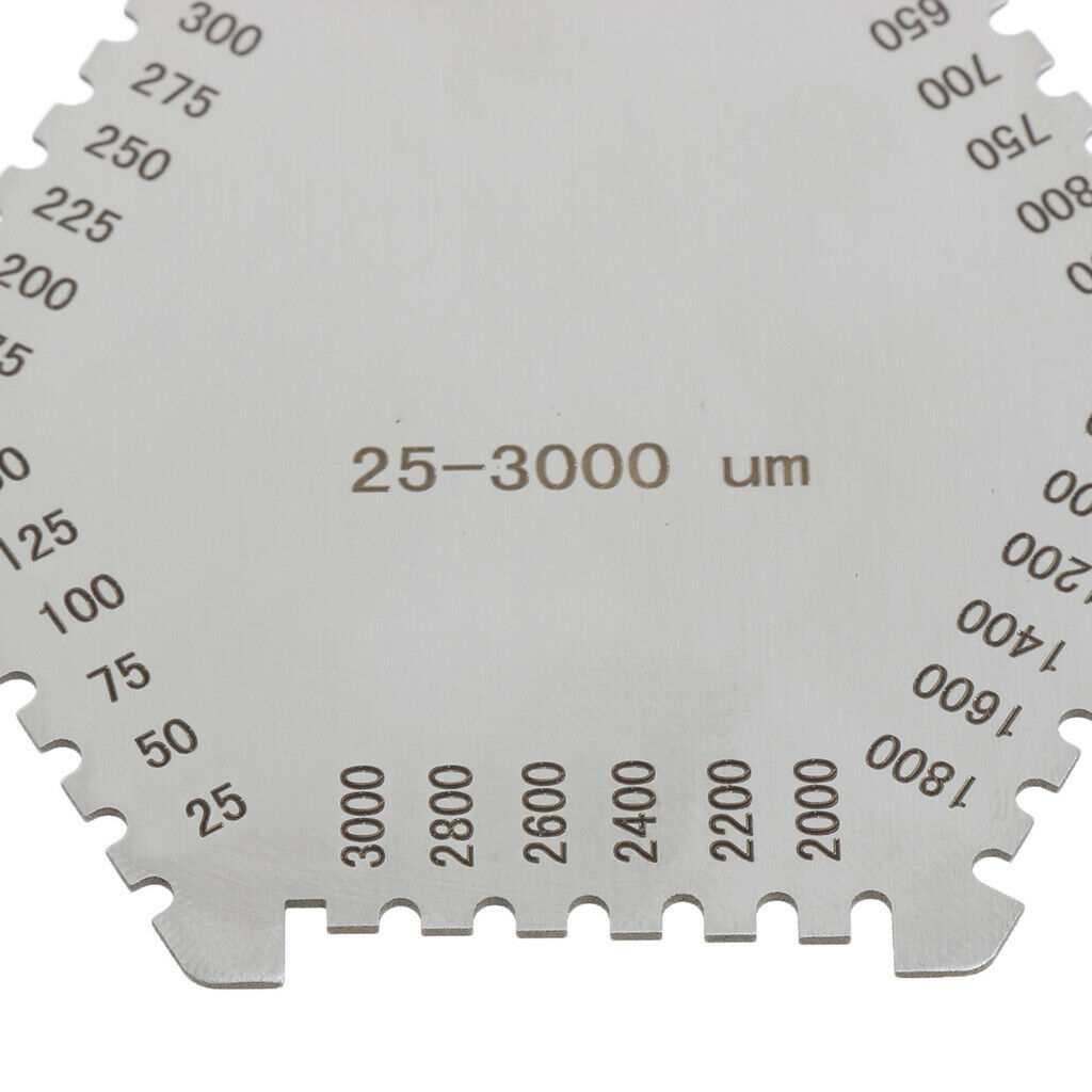 Precision Wet Film Comb Hexagonal Gauge Thinkness Gauge Pocket Gage 74x65mm