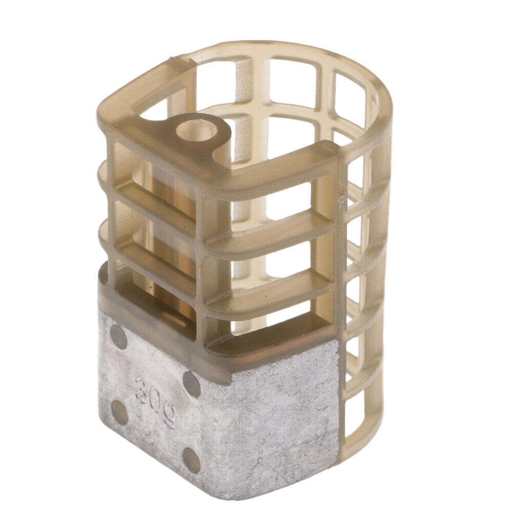 4pc 30g Coarse Barbel Fishing Tackle Cage In Line Pellet Quick Change S+L