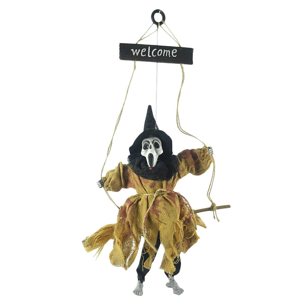 Hanging Witch, Halloween Hanging Ghost Props for House Bar Decor with Horror