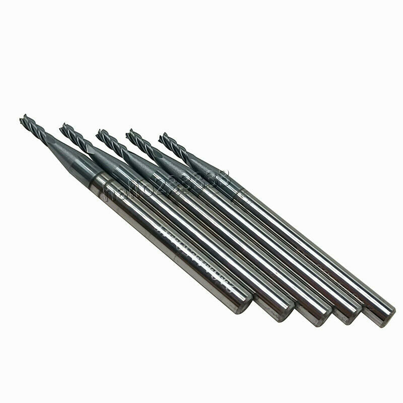 2pc HRC60° φ3.5×50-4F 3.5mm Cutting Dia. End Mill CNC Router Bits 4-Flute Spiral
