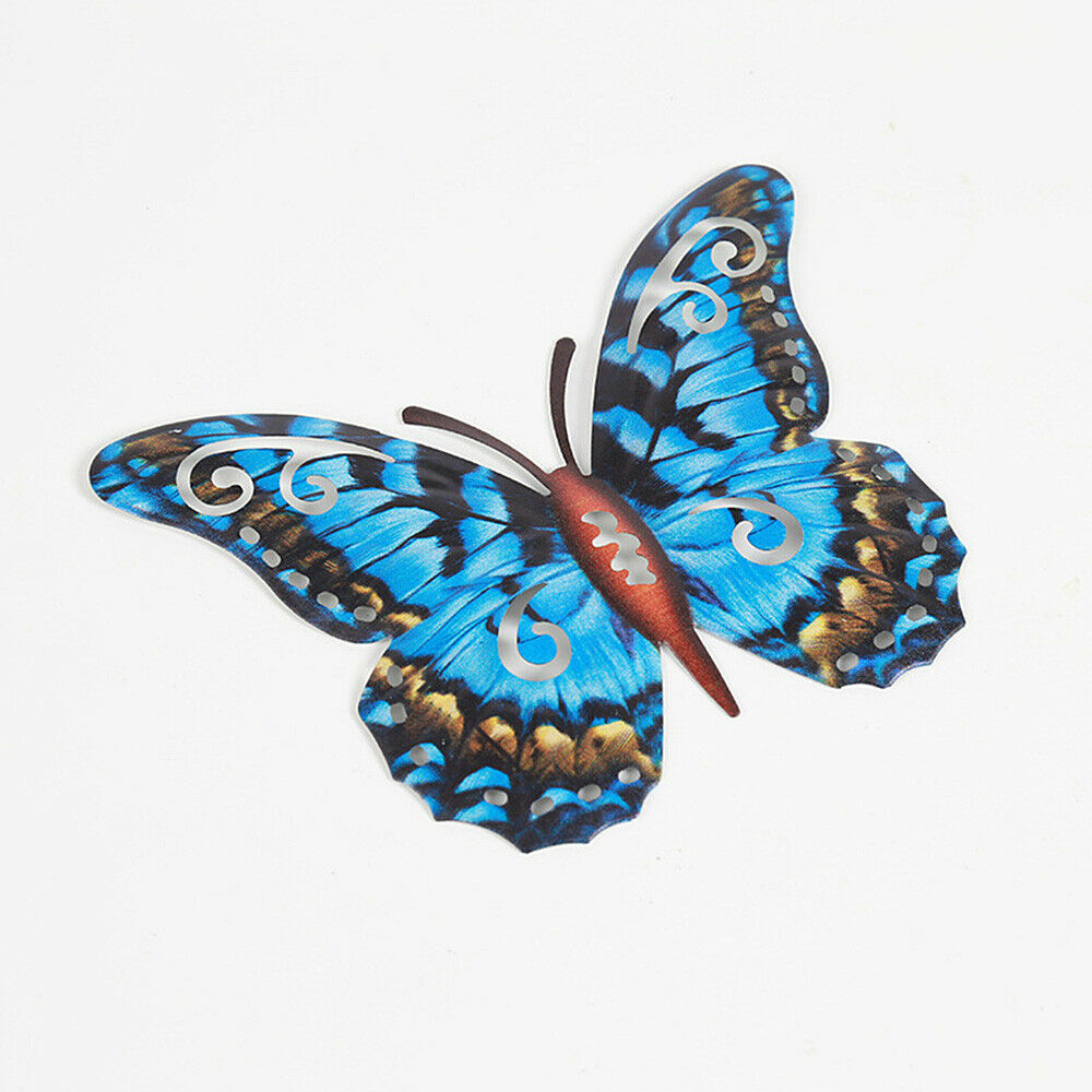 4Pcs Small Metal Butterfly Garden Home Wall Art Ornaments Wrought Iron Hanging